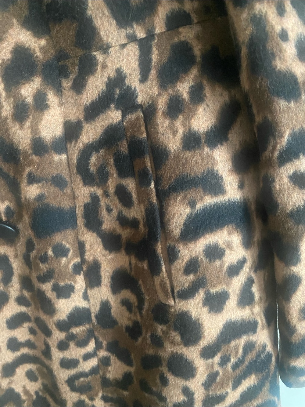 Venus Leopard-Print Fitted Waist Trench Coat in Brown and Black - Picture 6 of 7